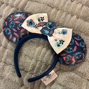 Disney Stitch Ears with Bow - Blue